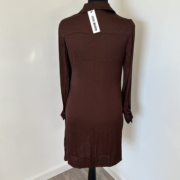 STEVE MADDEN TIE CURIOUS MINI CHICORY COFFEE NEW WITH TAGS - Picture 4 of 14